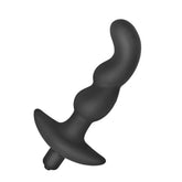 Onyx Silicone Vibrating Anal Plug Black